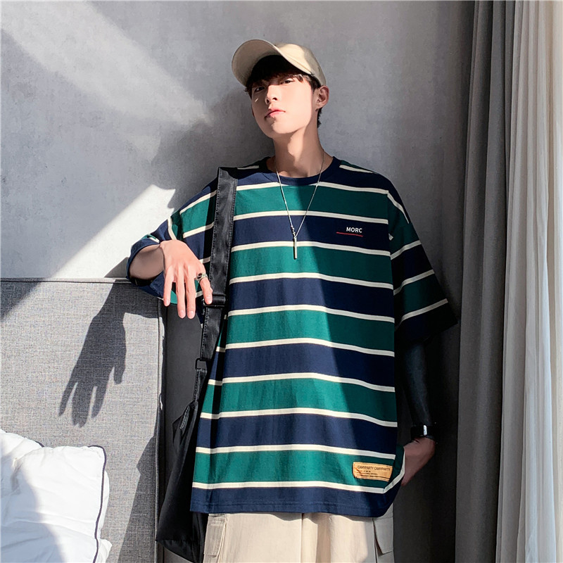 Summer loose striped short sleeve t-shirt - Image 2