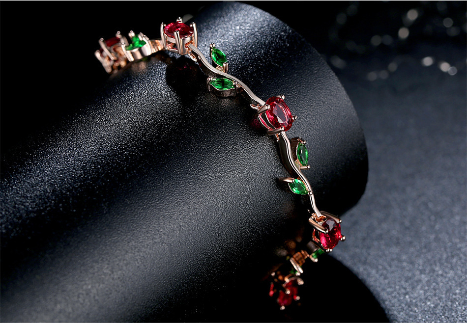 Plated crystal ladies bracelet - Image 5