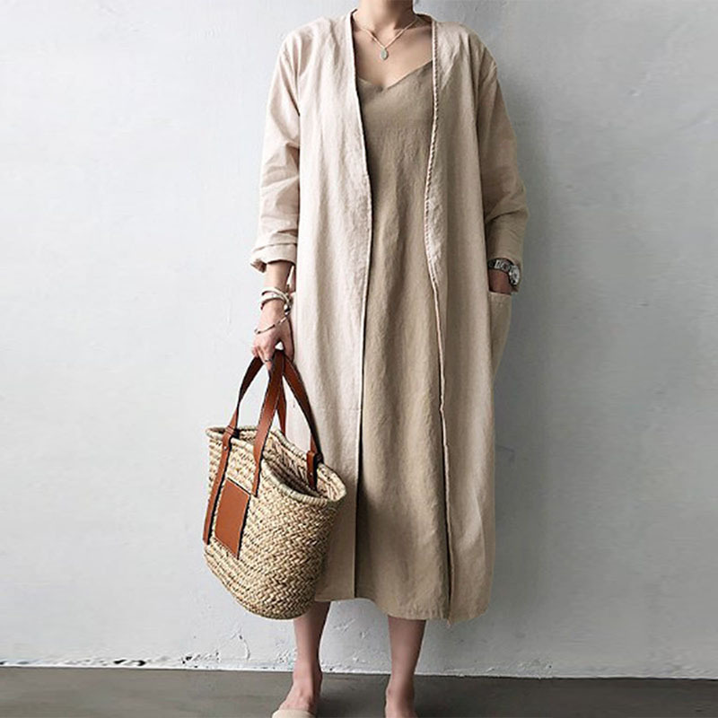 Solid color plus size loose cardigan jacket - Image 2