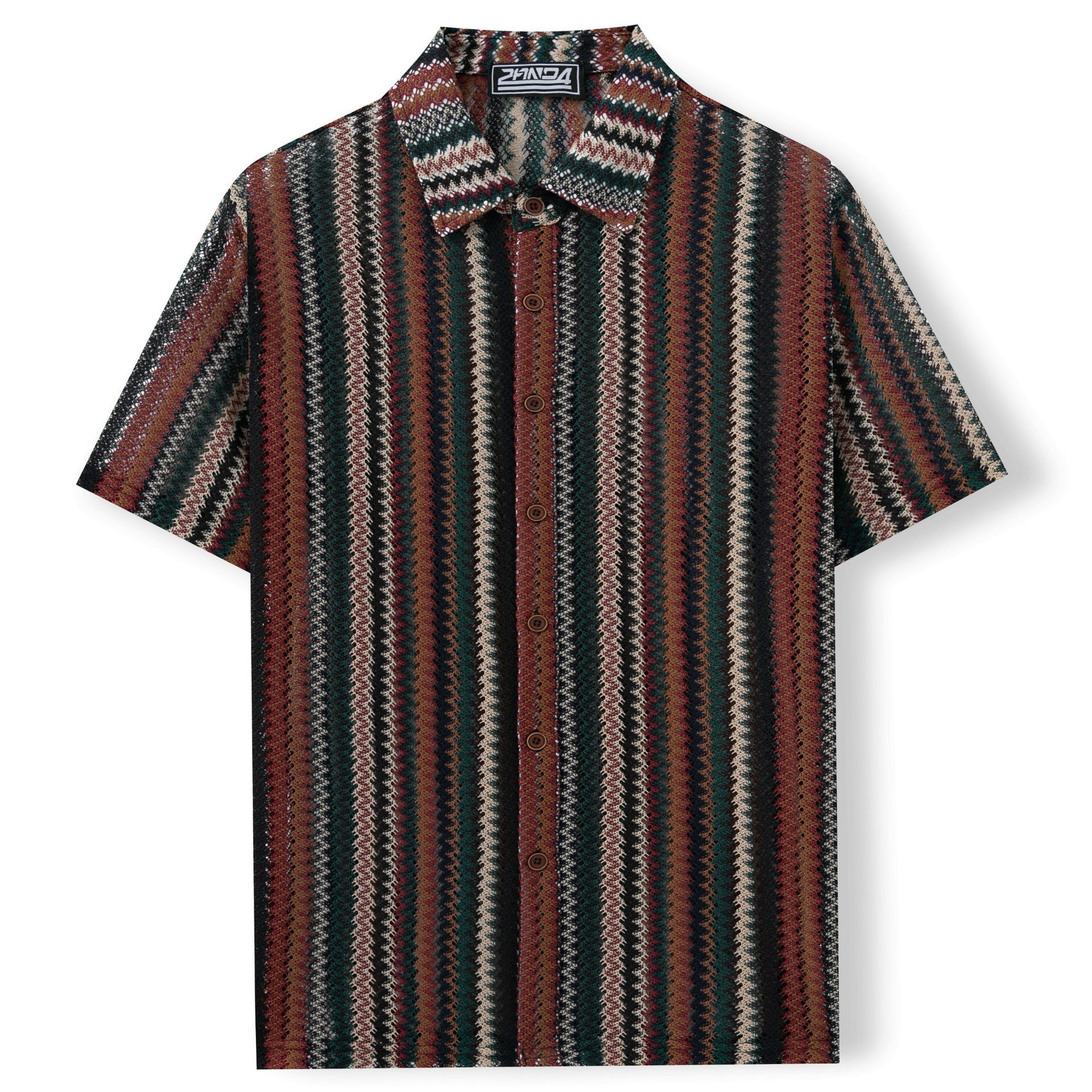 Summer New Men's Ethnic Style Striped Shirt - Image 7