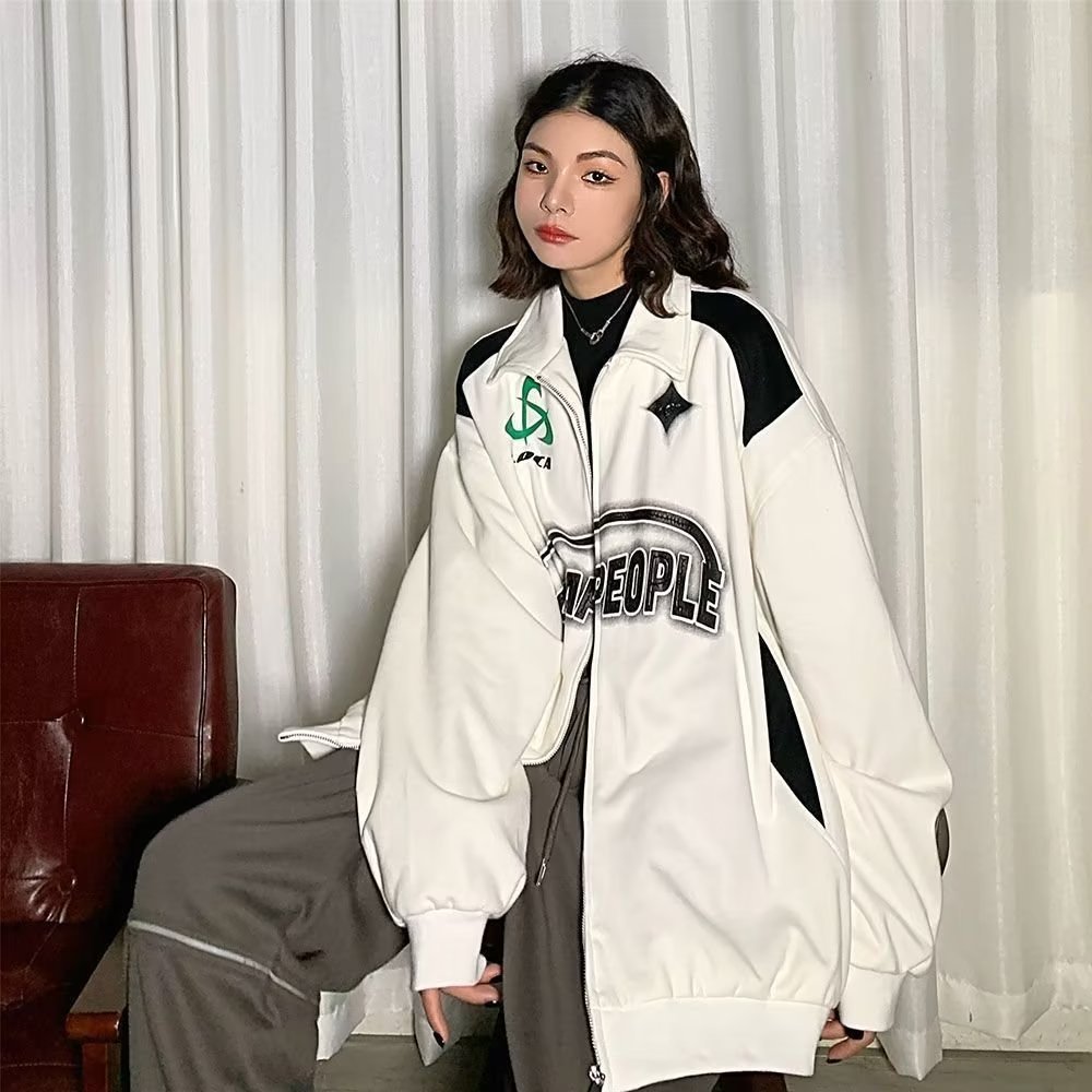 Zipper Sweater American Casual Sports Jacket - Image 2