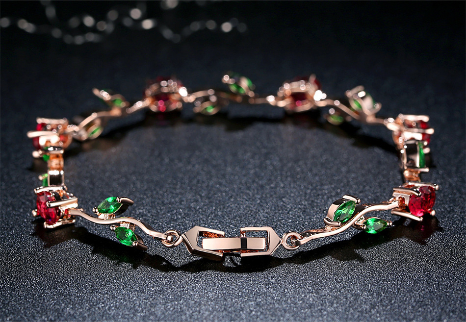 Plated crystal ladies bracelet - Image 4
