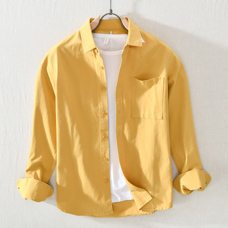 Spring And Summer New Single Pocket Long Sleeve Casual Shirt - Image 6