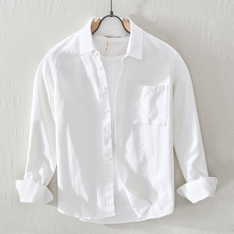 Spring And Summer New Single Pocket Long Sleeve Casual Shirt - Image 2