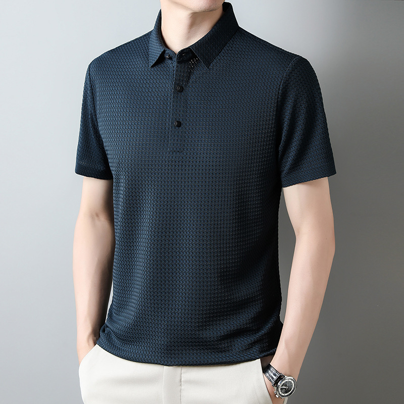 Summer Men's Short-sleeved Youth Casual Polo Collar Polo Shirt - Image 8